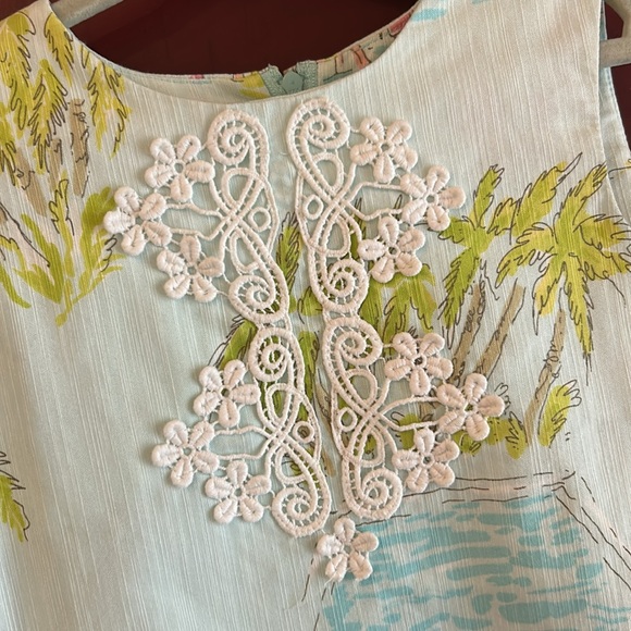 Lilly Pulitzer Originals Worth Shift Dress In The Slim Poolside Blue GIRLS - Picture 4 of 5